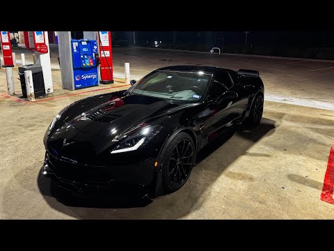 SUNSET POV DRIVE BLACKED OUT CORVETTE C7 GRANDSPORT