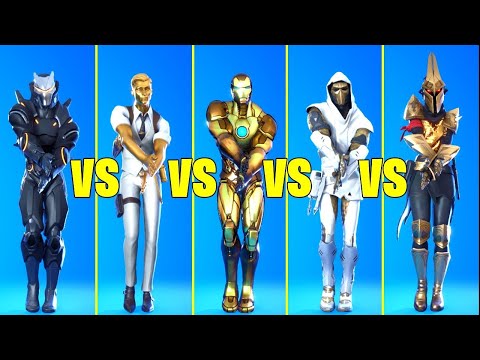 Fortnite Dance Battle Of All TIER-100 Skins! (Tony Stark, Midas, Eternal Knight, Black Knight)  #T