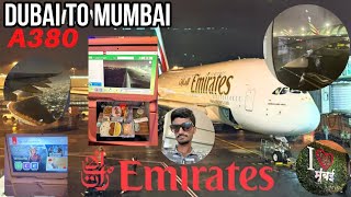 Dubai To Mumbai On The Emirates EK500 Airbus A380 Iconic Double Decker Jet.🛫🇵🇸🇮🇳