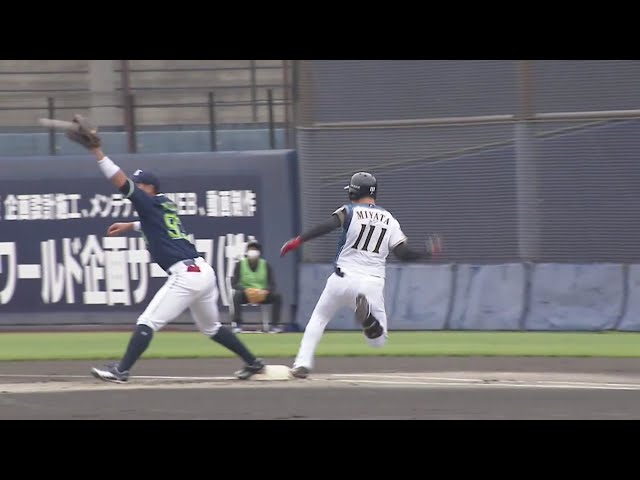 【ファーム】打の「輝星」にも要注目!! ファイターズ育成ルーキー・宮田が驚異の俊足で内野安打!! 2020/10/15 F-S(ファーム)