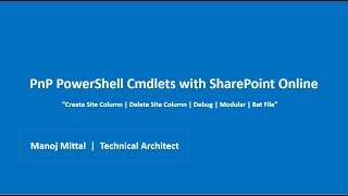 Create And Delete A Site Column Using PnP PowerShell