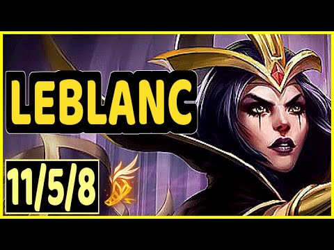LEBLANC VS ORIANNA - 11/5/8 KDA MID GAMEPLAY