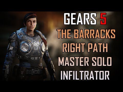 Gears 5 Master Solo Escape - The Barracks [Right Path] [Infiltrator]