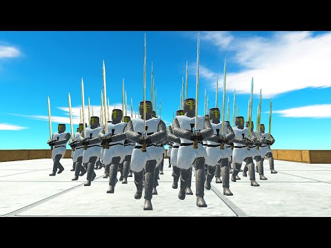 50x TEUTONIC KNIGHTS VS ARMY FACTIONS | ANIMAL REVOLT BATTLE SIMULATOR