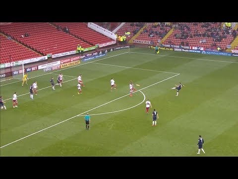 Ryan Leonard scores at Bramall Lane