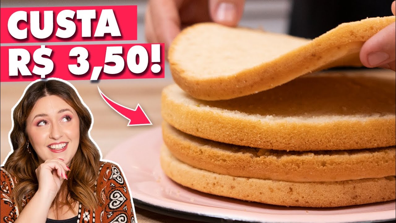 BOLO DE ÁGUA PROFISSIONAL - SEM OVO, SEM LEITE E SEM MANTEIGA | Tábata Romero