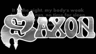 Saxon - Ride like the wind LYRICS ON SCREEN