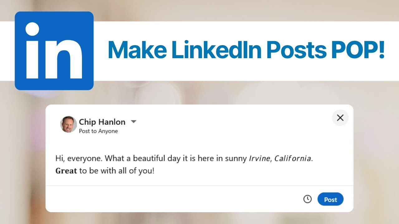 How to Bold & Italicize LinkedIn Posts (Quick Tip)