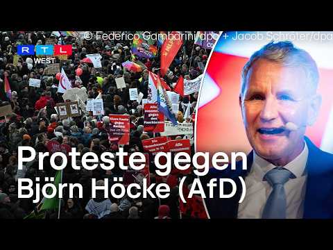Björn Höcke (AfD) in NRW – Tausende protestieren gegen den umstrittenen Politiker | RTL WEST
