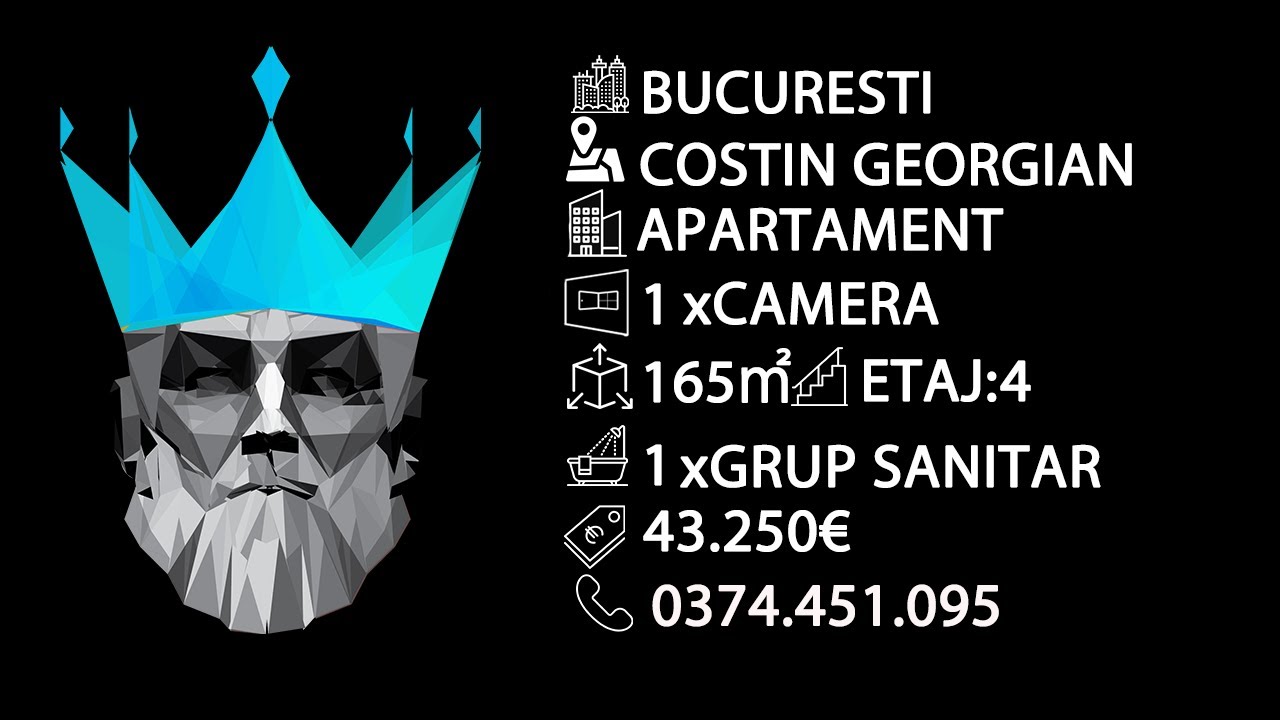 Tur video Costin Georgian | Garsoniera | Bloc 1965  | Metrou 3 min 