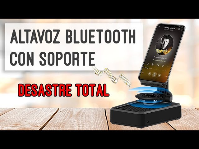 Vídeo relacionado con Altavoz Portátil Bluetooth con Soporte para Móvil, Versión con carga inalámbrica, Base Antideslizante, Sonido Envolvente HD, Recargable, Regalo Original para Hombre Mujer, Compatible con iOS y Android