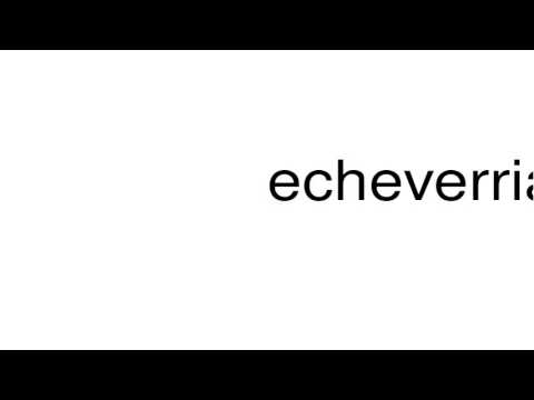 How to pronounce echeverria