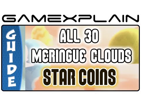 New Super Mario Bros. U - All Meringue Clouds Star Coins (30!) & Secret Exits Guide & Walkthrough