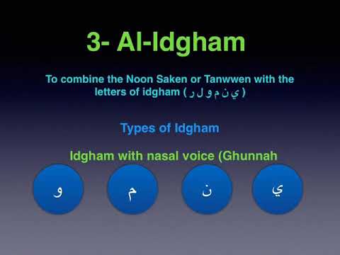 Tajweed lesson #3 Al-Idgham