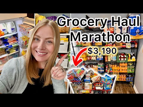 LARGE Family Grocery Haul Marathon! 3 Hours | All My Latest Shopping MASSIVE Hauls in One Video!!! 