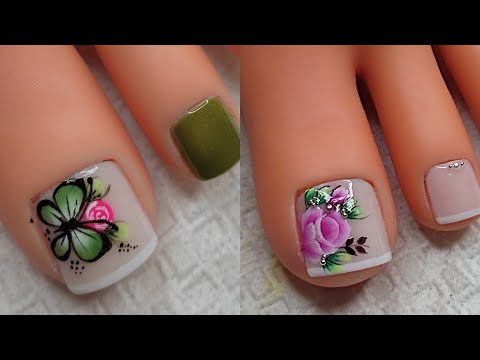 Diseños de uñas Bonitos utilizando técnica ONE STROKE