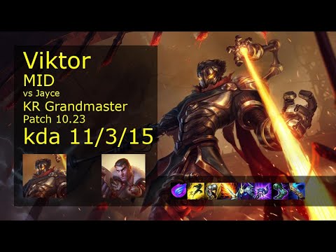 Viktor Mid vs Jayce - KR Grandmaster 11/3/15 Patch 10.23 Gameplay // [롤] 빅토르 vs 제이스 미드