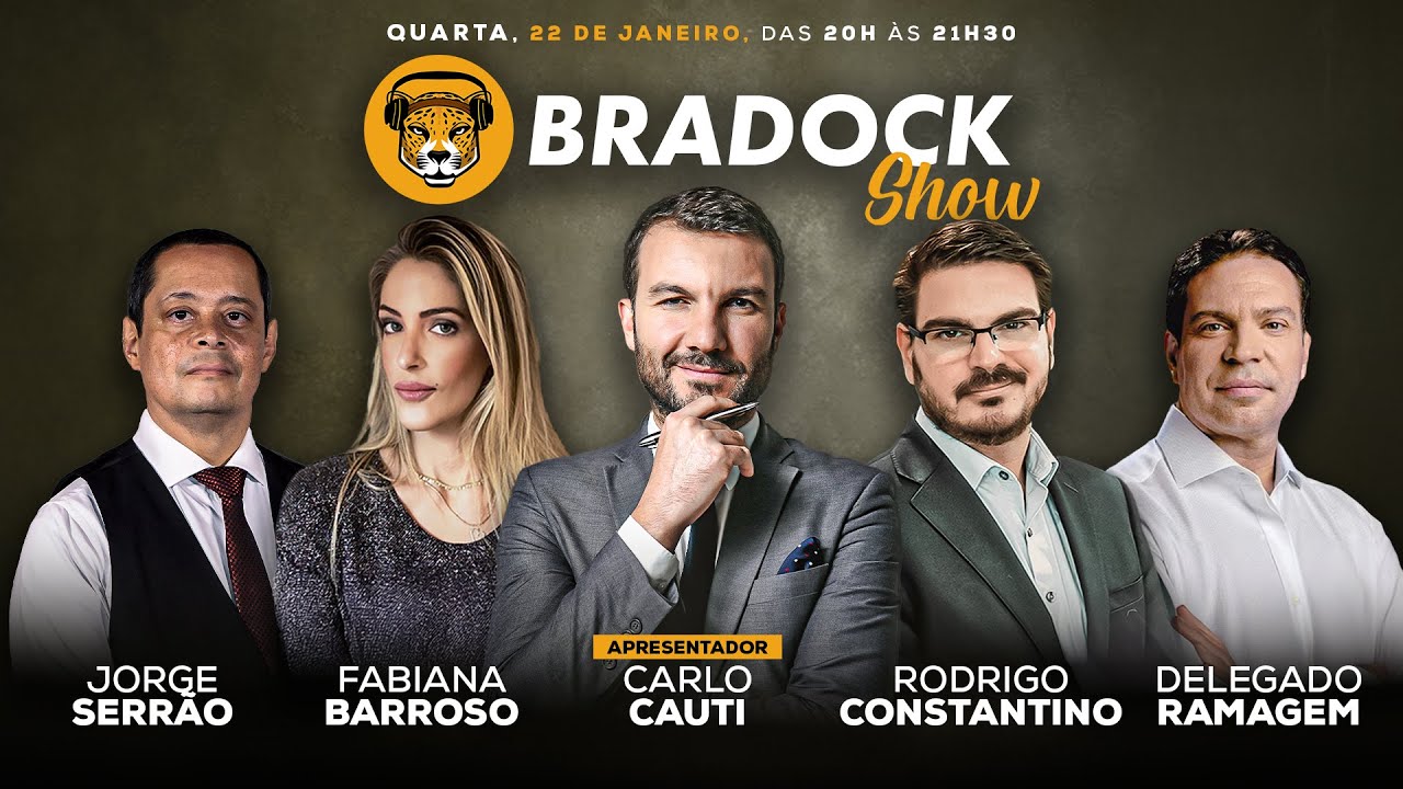 Bradock Show 22/01/25 - Carlo Cauti, Constantino, Fabiana Barroso, Jorge Serrão e Delegado Ramagem
