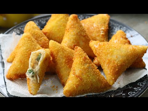 Ramadan Special Most Delicious Samosa Recipe 😍 White Sauce Chicken Samosa Iftar Special Recipe