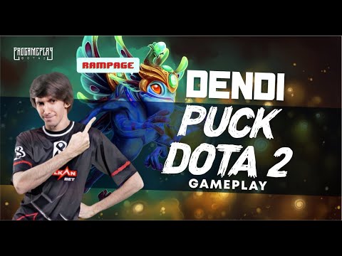 Dendi Puck Mid Lane Rampage Dota 2 | Ranked Match | Gameplay