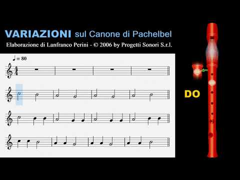 Variazioni sul Canone di Pachelbel per Flauto dolce