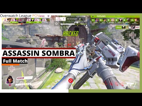 ASSASSIN SOMBRA POV | Play Ins - Justice vs Outlaws | Full Match | OWL Season 2021