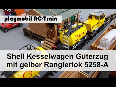 playmobil RC-Train 5258 Lok mit Shell Kessenwagen Tankzug