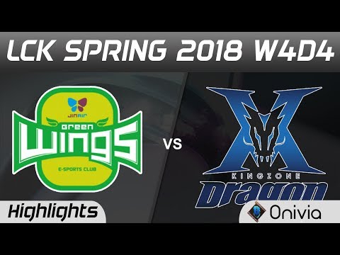 JAG vs KZ Highlights Game 1 LCK Spring 2018 W4D4 Jin Air Green Wings vs KingZone DragonX by Onivia