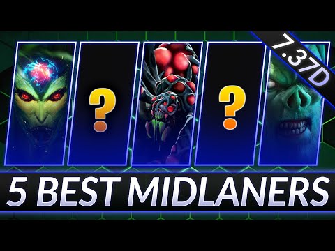 TOP 5 NEW BROKEN MIDS in 7.37d - Best META Pos. 2 Heroes - Dota 2 Meta Guide