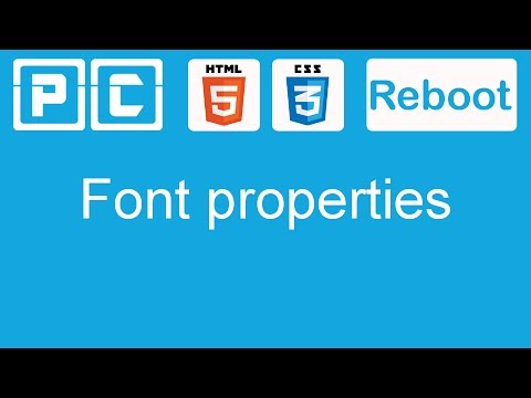 HTML5 and CSS3 beginners tutorial 13 - font properties