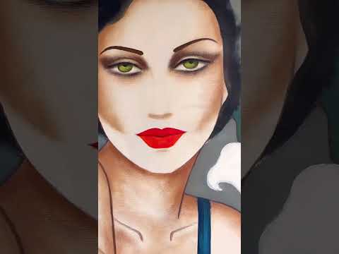 💋💋💋 Bildentstehung „Timeless Elegance“ im Art Deco-Stil #kunst #artist #malerei