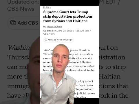 Supreme Court allows Trump to end TPS protections for Haitians and Syrians #shorts