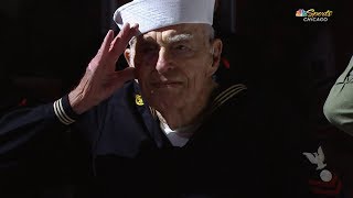 Blackhawks honor World War II veteran
