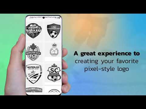 Coloring LOGO Football : Pixel art by number Video