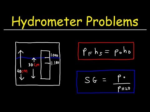 Hydrometer Physics Problems - Density & Specific Gravity Calculations