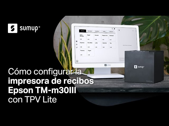Impresora portátil SumUp Ticket Epson 300 mm/s USB Bluetooth WiFi Blanco video