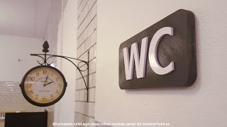 Toilet signs (3D-printable in dual colour with modular parts)