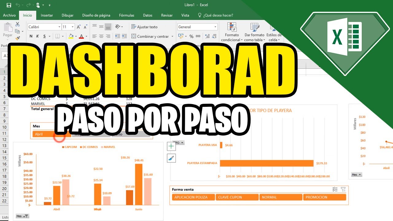 COMO HACER UN DASHBOARD EN EXCEL PASO POR PASO FACILMENTE 2026 DASHBOARD BÁSICO