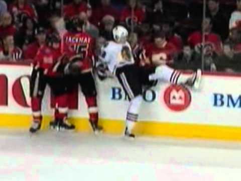 Tim Jackman hits Tomas Kopecky