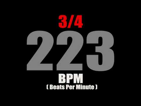 Metronome 223 BPM For Time Signature 3/4