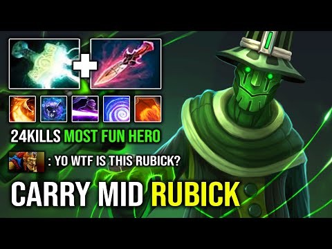 When you're tired of casting spells so You went right click Rubick | Most fun mid hero 24Kills DotA