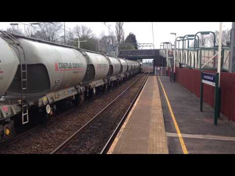 (HD) DB Schenker 66016 passing Euxton Balshaw Lane on 6Z94 5th April 2014