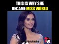 Manushi chhillar most inspiring answer...miss world 2017