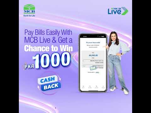 Bill Payment Via MCB Live - Win Cashback!