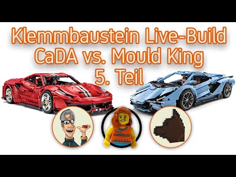CaDA C61042W vs. MouldKing 13056 | Italian Supercar vs. Lamborghini| Livebuild Teil 5| Steinfluencer