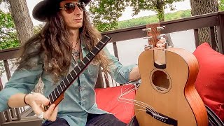 &quot;I&#39;VE BEEN EVERYWHERE&quot; with Insane Collapsible Acoustic Guitar! | Johnny Cash Cover