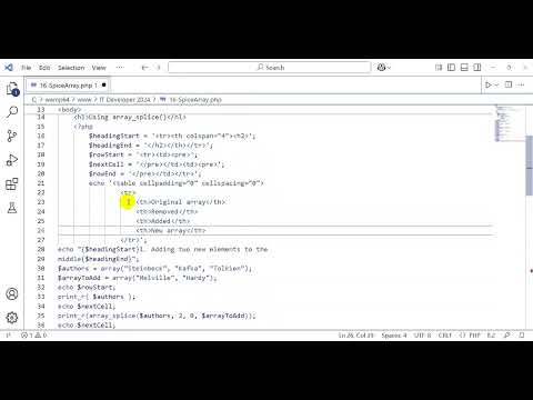 24 How To Using Php Array_splice Function Array Php Developer