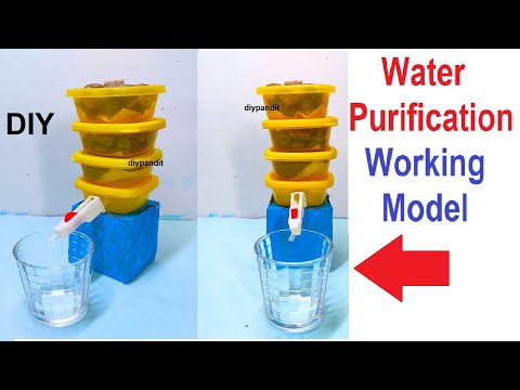 waste water purification working model for school science project exhibition DIY pandit