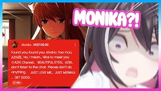 AZKi Starts Panicking When Monika Sends a Red Super Chat  | Hololice Sub Eng
