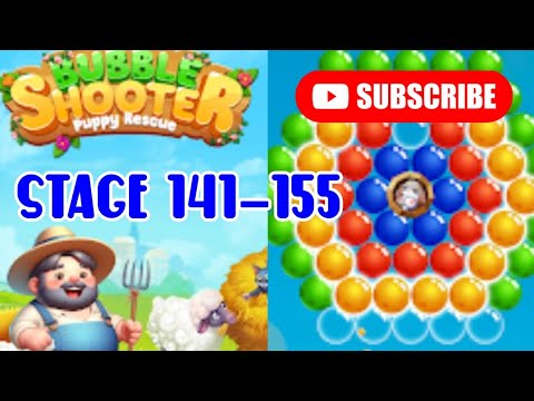 Puppy Rescue Bubble Shooter | Stage 141-155 [guide]